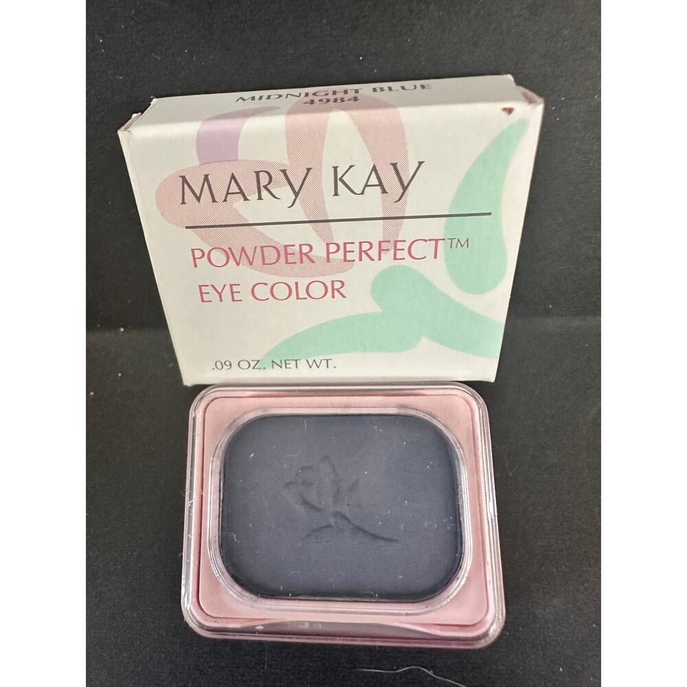 NOS VTG Mary Kay Powder Perfect Eye Color Midnight Blue 4984 .09 oz